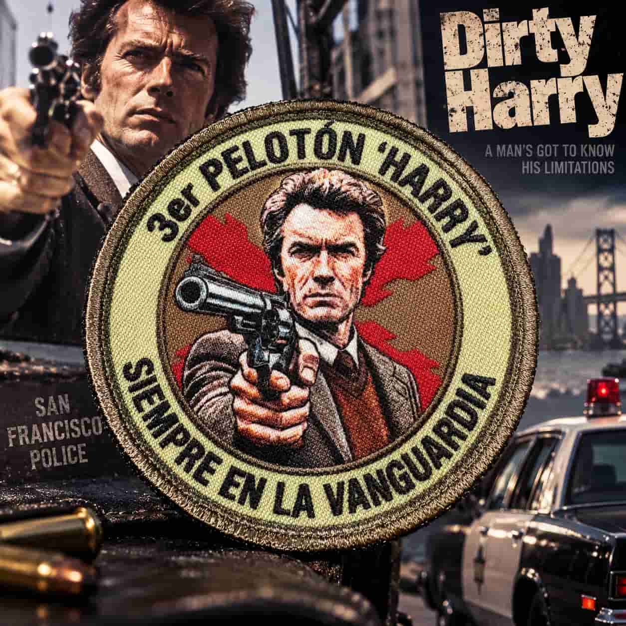 Parche personalizado para equipo de airsoft inspirado en cine de acción