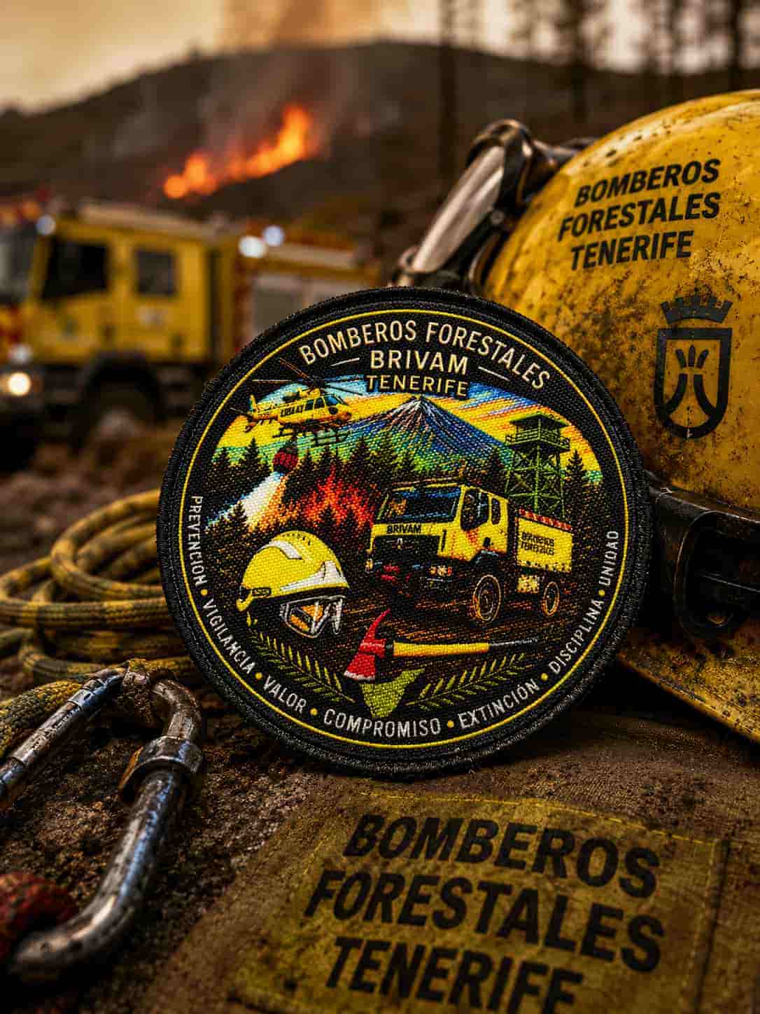 Parche personalizado para bomberos forestales y emergencias