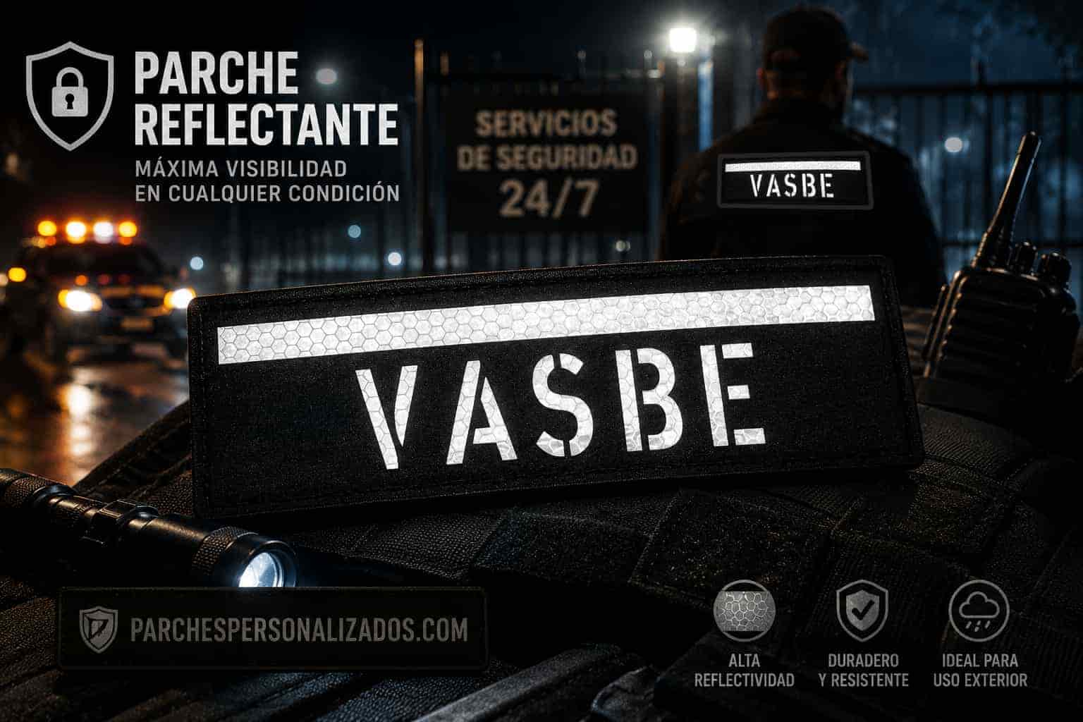 Parche personalizado reflectante para seguridad, policía, rescate y emergencias